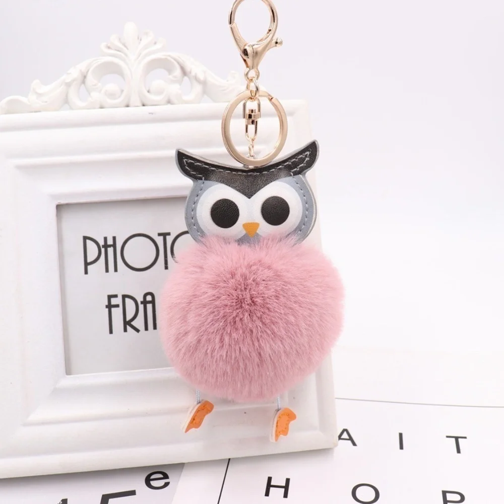 *BERNARDA* Mauve x Owl Fashion Keychain Ring